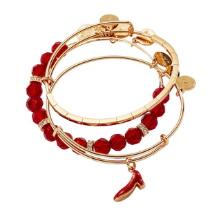 Alex and Ani: The Wizard of Oz™ Dorothy Bangles Set of 3: Gold sparkle-castle
