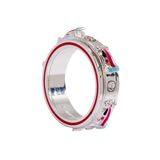 Alex and Ani: Hot Wheels™ Race Car Fidget Ring, Silver sparkle-castle