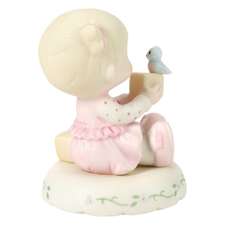 Precious Moments: Girl With Blocks Age 2 Figurine, Blonde sparkle-castle