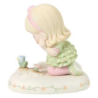 Precious Moments: Girl With Flowers Age 3 Figurine, Blonde sparkle-castle