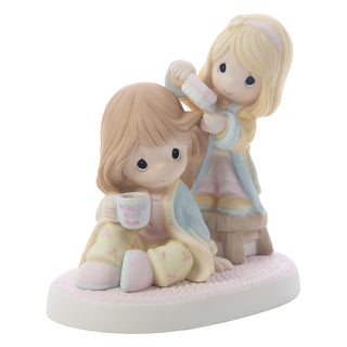 Precious Moments: Girl Brushing Mom's Hair Figurine sparkle-castle