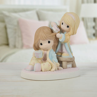 Precious Moments: Girl Brushing Mom's Hair Figurine sparkle-castle