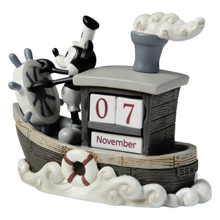 Precious Moments Disney Showcase: Steamboat Willie Perpetual Calendar sparkle-castle