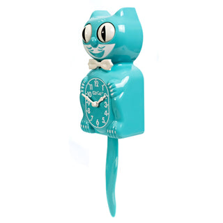 Kit-Cat Klock: Vibrant Blue Turquoise Clock sparkle-castle