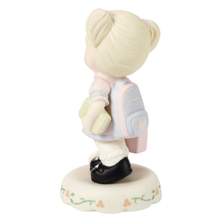 Precious Moments: Girl With Books Age 5 Figurine, Blonde sparkle-castle