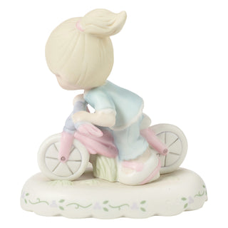 Precious Moments: Girl On Bicycle Age 6 Figurine, Blonde sparkle-castle
