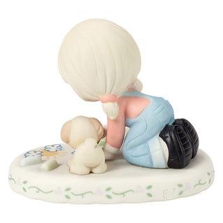 Precious Moments: Girl With Sidewalk Chalk Age 8 Figurine, Blonde sparkle-castle
