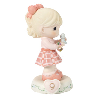 Precious Moments: Girl With Bracelet Age 9 Figurine, Blonde sparkle-castle