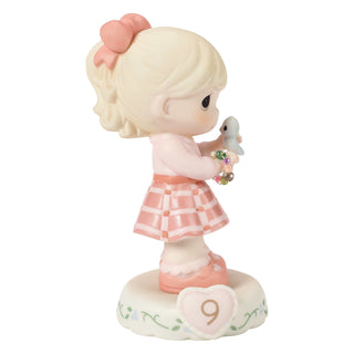 Precious Moments: Girl With Bracelet Age 9 Figurine, Blonde sparkle-castle