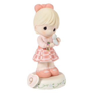 Precious Moments: Girl With Bracelet Age 9 Figurine, Blonde sparkle-castle