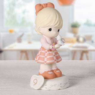 Precious Moments: Girl With Bracelet Age 9 Figurine, Blonde sparkle-castle