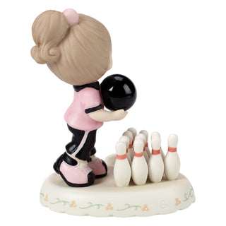 Precious Moments: Girl Bowling Age 10 Figurine, Brunette sparkle-castle