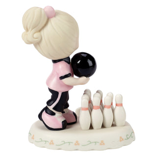 Precious Moments: Girl Bowling Age 10 Figurine, Blonde sparkle-castle