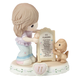 Precious Moments: Girl With Ice Cream Age 11 Figurine, Brunette sparkle-castle