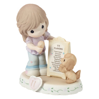Precious Moments: Girl With Ice Cream Age 11 Figurine, Brunette sparkle-castle