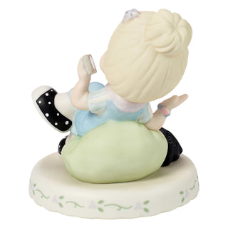 Precious Moments: Girl On Phone Age 14 Figurine, Blonde sparkle-castle