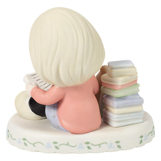 Precious Moments: Girl With Books Age 15 Figurine, Blonde sparkle-castle