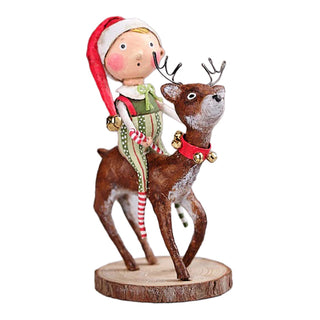 Lori Mitchell Christmas Collection: Run Run Reindeer Figurine sparkle-castle