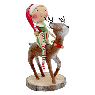 Lori Mitchell Christmas Collection: Run Run Reindeer Figurine sparkle-castle