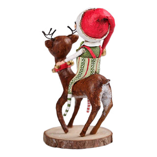 Lori Mitchell Christmas Collection: Run Run Reindeer Figurine sparkle-castle