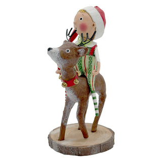 Lori Mitchell Christmas Collection: Run Run Reindeer Figurine sparkle-castle