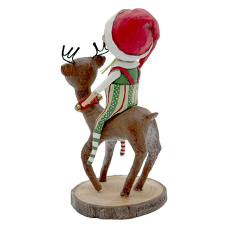 Lori Mitchell Christmas Collection: Run Run Reindeer Figurine sparkle-castle