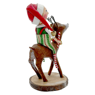 Lori Mitchell Christmas Collection: Run Run Reindeer Figurine sparkle-castle