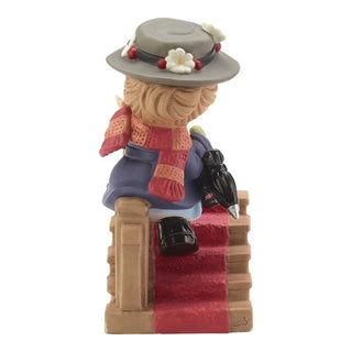 Precious Moments Disney Showcase: Mary Poppins Sliding Up Banister Figurine sparkle-castle