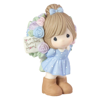 Precious Moments: Girl With Large Rose Bouquet Figurine sparkle-castle