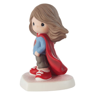 Precious Moments: Mom Wearing Superhero Cape Figurine, Brunette sparkle-castle