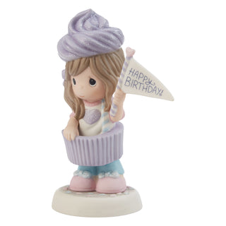 Precious Moments: Purple Cupcake Girl Figurine sparkle-castle