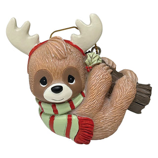 Precious Moments: Christmas Sloth Hanging Ornament sparkle-castle
