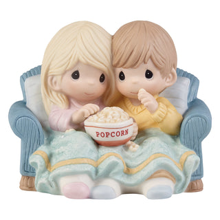 Precious Moments: Couple Sharing Popcorn Figurine sparkle-castle