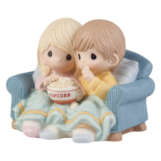 Precious Moments: Couple Sharing Popcorn Figurine sparkle-castle