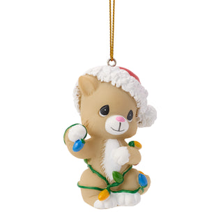 Precious Moments: Christmas Cat Hanging Ornament sparkle-castle