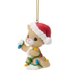 Precious Moments: Christmas Cat Hanging Ornament sparkle-castle
