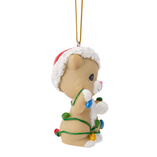 Precious Moments: Christmas Cat Hanging Ornament sparkle-castle