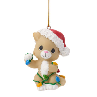 Precious Moments: Christmas Cat Hanging Ornament sparkle-castle