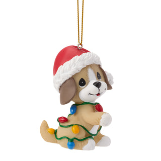 Precious Moments: Christmas Dog Hanging Ornament sparkle-castle