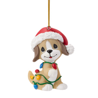 Precious Moments: Christmas Dog Hanging Ornament sparkle-castle