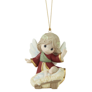 Precious Moments: Angel With Baby Jesus Hanging Ornament sparkle-castle