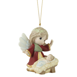 Precious Moments: Angel With Baby Jesus Hanging Ornament sparkle-castle