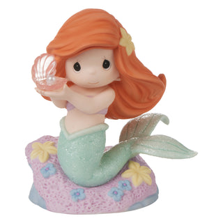 Precious Moments Disney Showcase: Ariel with Clear Shell Figurine sparkle-castle