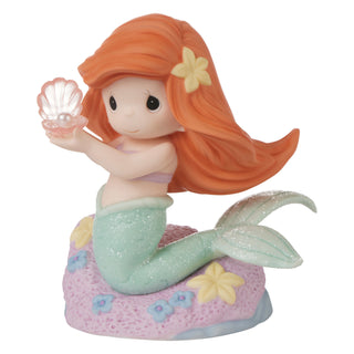 Precious Moments Disney Showcase: Ariel with Clear Shell Figurine sparkle-castle