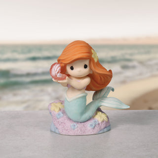 Precious Moments Disney Showcase: Ariel with Clear Shell Figurine sparkle-castle