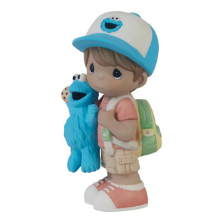 Precious Moments Sesame Street: Boy With Cookie Monster Doll Figurine, Brunette sparkle-castle