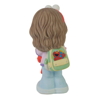 Precious Moments Sesame Street: Girl With Elmo Doll Figurine, Brunette