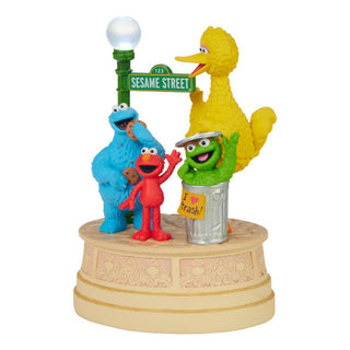Precious Moments Sesame Street: Big Bird and Friends at Street Sign Musical Figurine