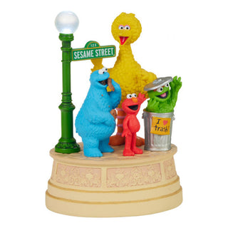 Precious Moments Sesame Street: Big Bird and Friends at Street Sign Musical Figurine