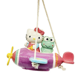 Blue Sky Clayworks: Hello Kitty and Keroppi Airplane Garden Swinger sparkle-castle